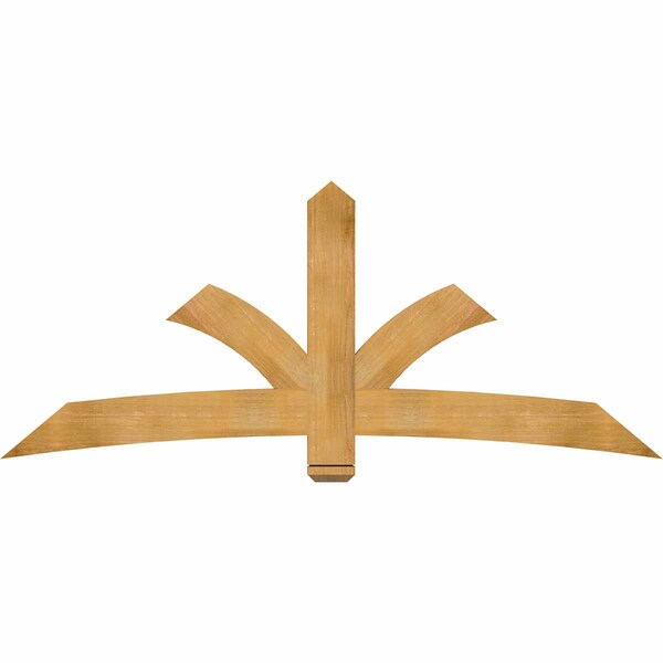Ekena Millwork Davenport Rough Sawn Timber Gable Bracket, Western Red Cedar, 84"W x 35"H x 2"D x 6"F, 10/12 Pitch GBW084X35X0206DAV00RWR - main